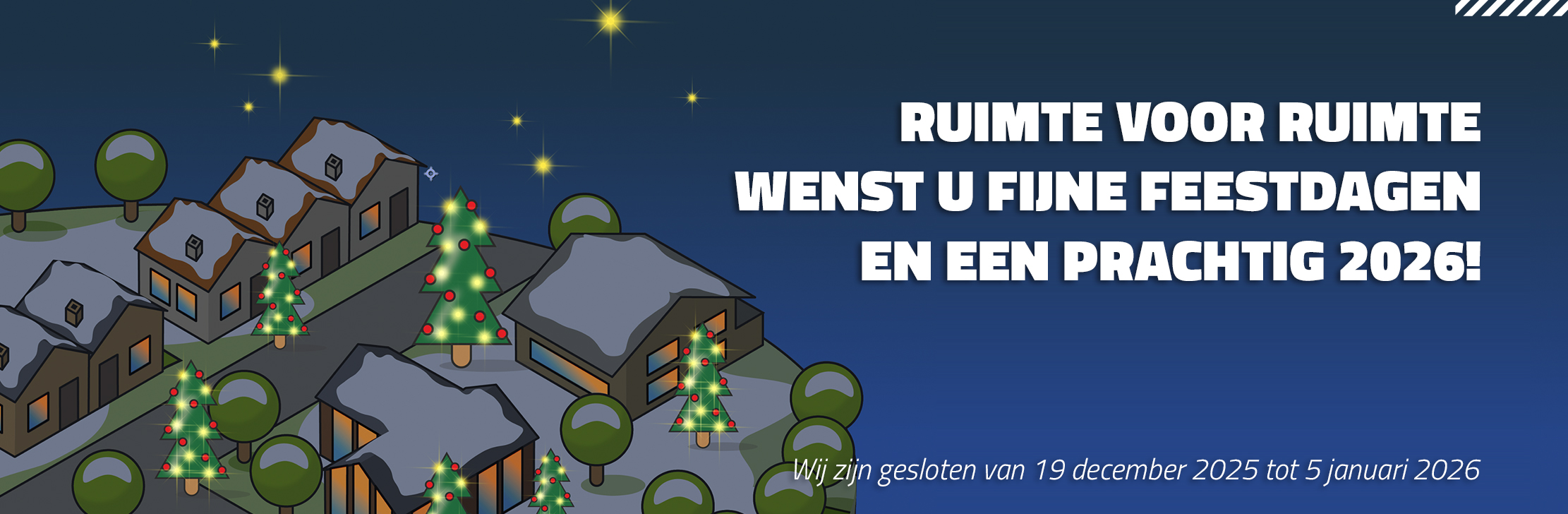 Fijne feestdagen van Ruimte voor Ruimte